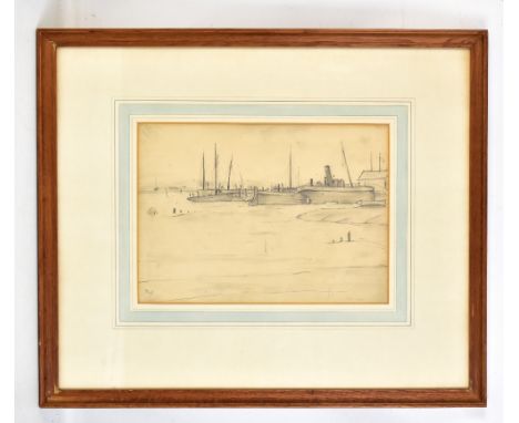 LAURENCE STEPHEN LOWRY RBA RA (1887-1976); pencil study, 'Rhyl', signed with initials and dated 1924 lower left, inscribed to
