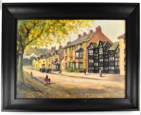 HENRY HADFIELD CUBLEY (1858-1934); oil on board, 'Prestbury, Cheshire', signed lower right, 29 x 43cm, framed.Additional Info