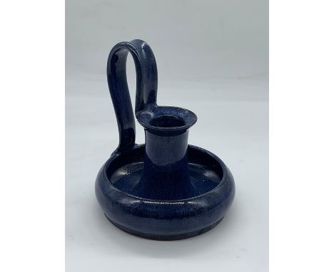 A Cornwall pottery candlestick