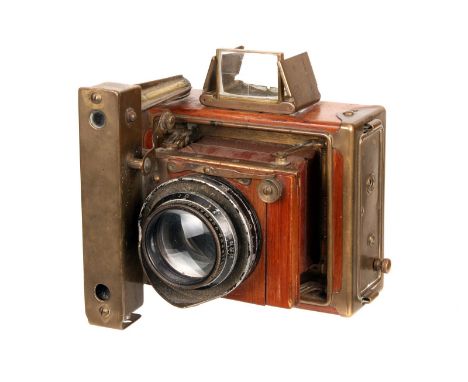 An Ernemann Tropen Klapp Tropical Camera, 6.5x9cm,   circa 1922,    serial no. 1175950, with Ernemann Ernostar f/2.7 11cm len