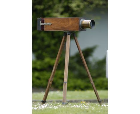 A Custom-Built Mahogany-Bodied Telephoto Sports Photographer’s Half-Plate Camera, with Taylor Hobson Group Portrait f/8 36” W