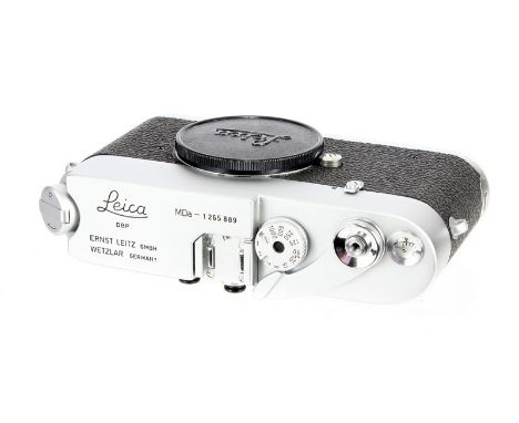 A Leica MDa Camera, 1970, chrome, serial no. 1265889, body, VG-E, shutter working, in maker’s box 