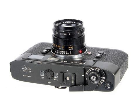 A Leica M5 Rangefinder Camera, 1972, black, serial no. 1351123, with Leitz Summicron f/2 50mm lens, 1976, black, serial no. 2