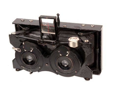 A Le Kaliscope Stereo Camera, by unknown French company, 6x13cm, serial no. 238, with Boyer Topaz f/6.3 72mm lenses, serial n