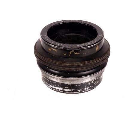 A Spencer Lens Co. Port-Land. f/4.5 6” Lens, black, serial no. 2198, body, F-G, element, G-VG, some light cleaning marks; ret