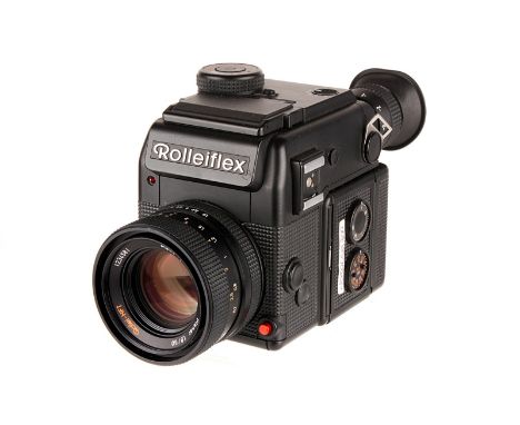 A Rolleiflex SL2000F Motor SLR Camera, serial no. 703360175, with Rollei HFT Planar f/1.8 50mm lens, black, serial no. 123458