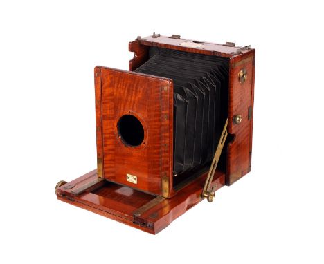 A J. T. Chapman Scott’s Patent Mahogany Field Camera, 4½x6¼, with Alphonse Darlot No.2 Hemispherique Rapide Waterhouse brass 