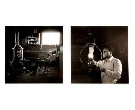 Bill Peronneau editioned silver prints: Muhammed Ali - images taken in cabin at Deer Park, Pennsylvania training camp, 1974, 