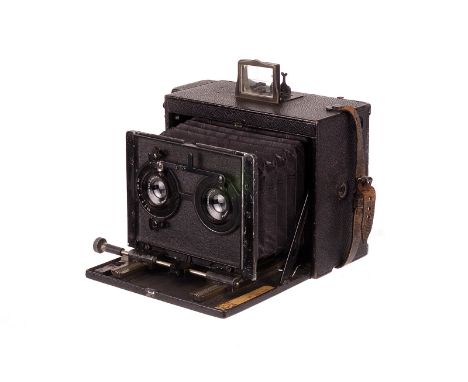 A Carl Zeiss Jena Stereo-Palmos Stereo Camera, 9x12cm, with Carl Zeiss Jena Tessar f/6.3 90mm lenses, serial nos. 167788 / 16