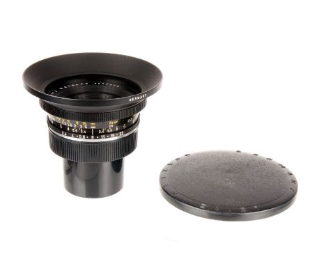 A Leitz Super-Angulon-R f/3.4 21mm Lens, black, serial no. 2057116, body, VG, elements, VG, some internal haze, with maker’s 