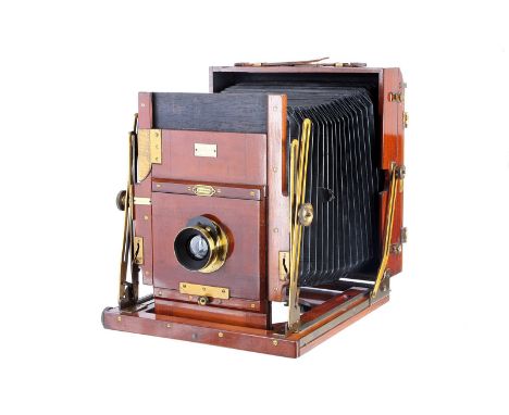 A Sanderson ‘Regular Model’ Mahogany Field Camera, 6¼x8¼”, with Emil Busch Wideangle Aplanat Ser.C. No.3 f/16 7½” rotary Wate