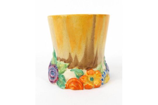 Clarice Cliff My Garden Vase Hand Painted With Flowers My