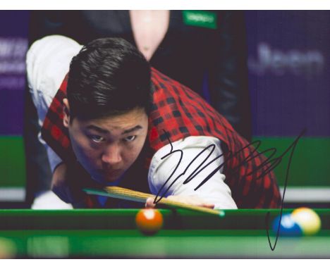 Snooker Yan Bingtao 10 x 8 signed colour photo. Good condition. All autographs come with a Certificate of Authenticity. We co