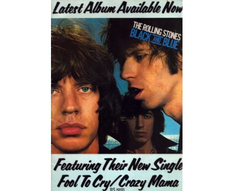 Mick Jagger signed The Rolling Stones Black and Blue vintage 1970's tour programme signature on front cover. Good condition. 