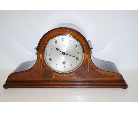 Smiths Enfield Inlaid Mantel Clock. Length 50cm