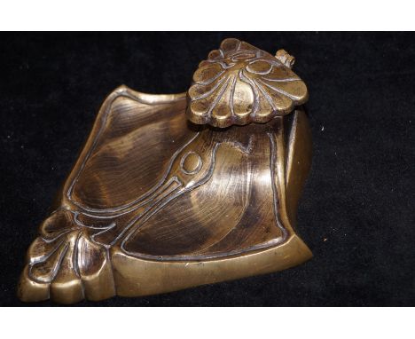Art Nouveau Brass Inkwell