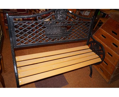 Cast Iron and Wood Garden Bench