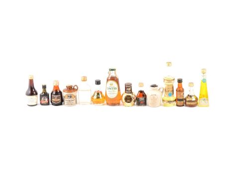 Collection of miniatures, global spirits and liqueurs, 1960s-2000s bottlings, including presentation packs for Bols, Port, St