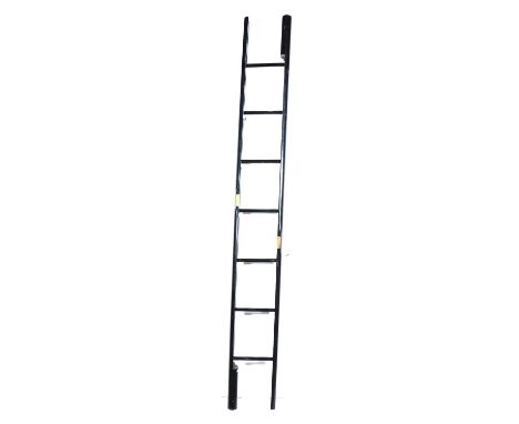 Ebonised folding library pole ladder, modern, height (when assembled) 248cm, width 29cm.Condition report:It is modern, certai