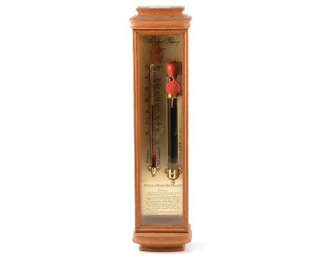 Reproduction Admiral Fitzoy storm glass barometer, 47cm.