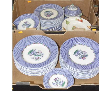 A late Copeland Spode part dinner service in the Portland Vase pattern, to include soup plates, dinner plates, side plates, m