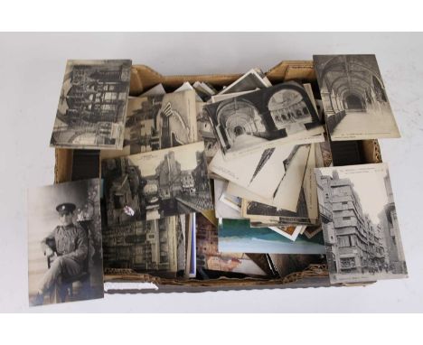 A large collection of mainly Edwardian postcards, to include military, architectural, topographical and real photographic.