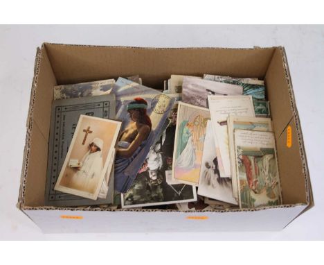 Vintage postcards and ephemera, to include portrait and topographical examples