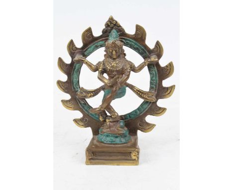 A brass model of a Hindu deity, height 13cm