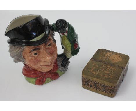 A Tunbridgeware playing card case, each side decorated with a winged cherub holding playing cards, height 11.5cm, width 8.3cm