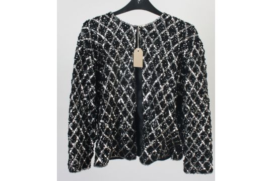 ladies silver evening jacket