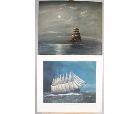 Two unframed maps of the Remote British Isles, Pinkerton's Modern Atlas, 79 x 56cm, a limited edition print entitled 'The Luc