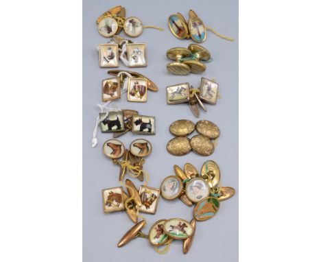 Essex Crystal and other cufflinks. 