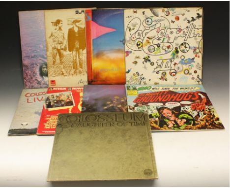 Vinyl Records - LP's including Led Zeppelin - Led Zeppelin III - 2401-002 (red and plum label) - matrix runout - side A - etc