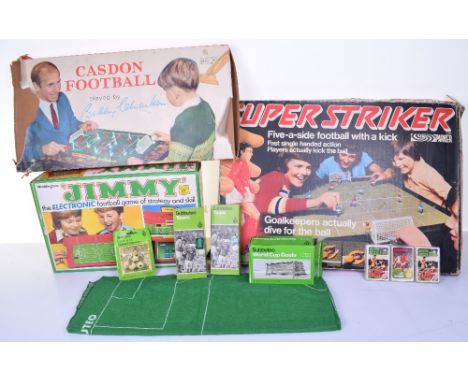 Quantity of Football Related Games, including Super Striker football game, Casdon Bobby Charlton football game, Waddingtons  