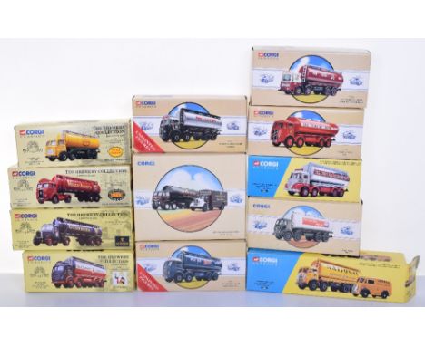Twelve Corgi Classics Model Tankers, including 13701 Foden ‘Arrow’  16301 Scammell ‘Guinness’  24301 Leyland ‘Youngers’ 24302