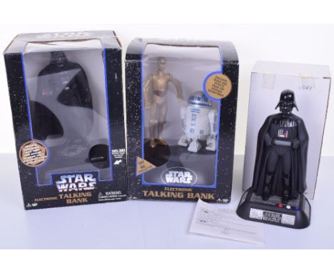 Star Wars Darth Vader Electronic Talking Bank (money box), housed in the original window box. Accompanied by a R2-D2 & C3PO e