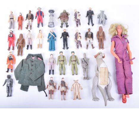 Selection of Vintage Star Wars Action Figures all loose without weapons, consisting of Luke Skywalker X-Wing, IG-88, Lobot, L