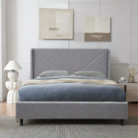 Brand new Leonie Grey Doublesize Upholstered Bed RRP £599. The Leonie Grey Double Size Upholstered