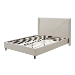 Brand new Leonie Beige Doublesize Upholstered Bed RRP £599. The Leonie Beige Double Size Upholstered