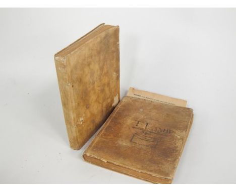 Surveying. - Two note books containing drawings and manuscript notes relating to surveying and surveying methods, bound in ve