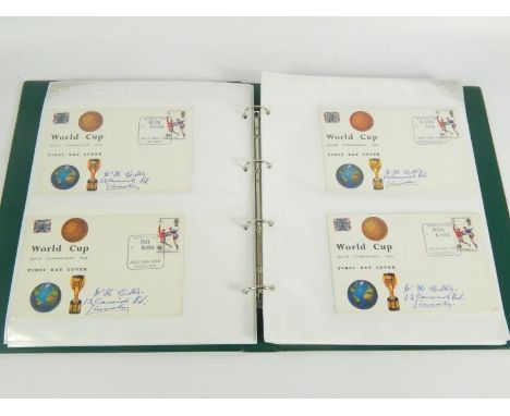 An album of football first day covers, consisting of a comprehensive set of England 1966 World Cup first day covers, includin