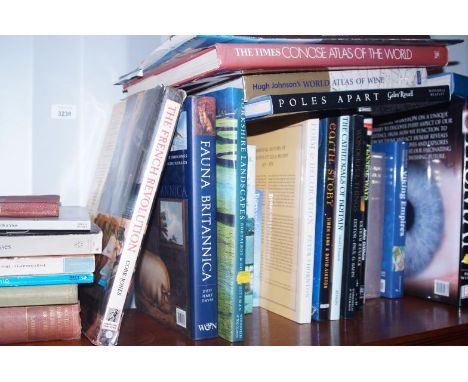 Reference books, including The James Concise Atlas of The World, The Templers, etc, (1 shelf).