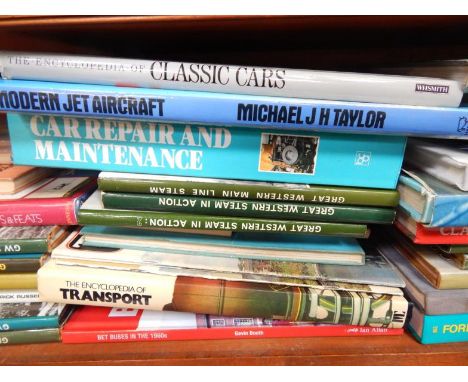 Steam Locomotives. Hardback books (1 shelf).