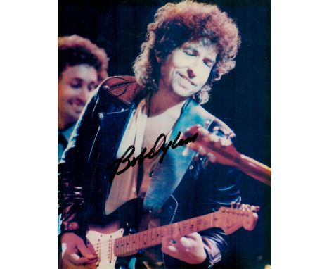 Bob Dylan signed Colour Photo 10x8 Inch. Is a legendary folk-rock singer-songwriter who has influenced generations of musicia