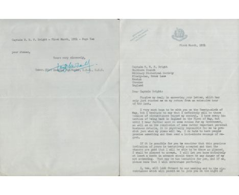 Douglas Fairbank Jnr Rare Letter Signed As Army Commander An Interesting Hand Signed Two-Page Californian Letter From The Ame