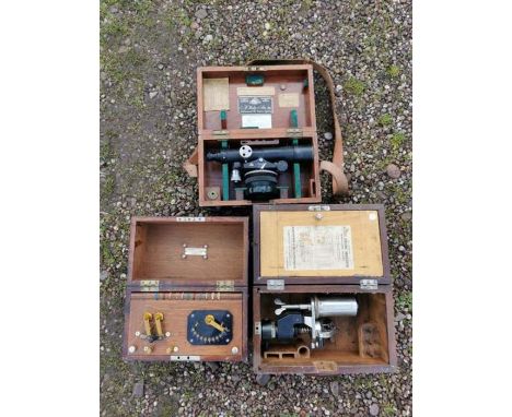 3 cased instruments: The Cavendish electrical company, Steam Engine Indicator M'Innes Pattern made by Hannah &amp; Buchanan G