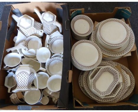 A large Dinner and Tea set by Adams in the Sharon pattern Circa late 1960's. To include tea pot, coffee pot, candle sticks, e