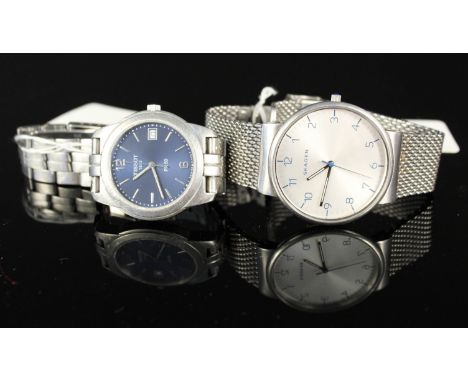 A gents stainless steel Skagen watch and a gents Tissot PR50 watch