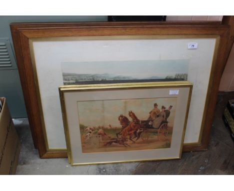 A pair of Alken hunting prints, 'The Chase' and 'Death of the Roebuck' plus three others