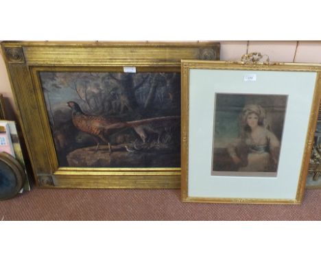 A Richard Smythe coloured engraving of Lady Inchingham plus other prints and pictures etc